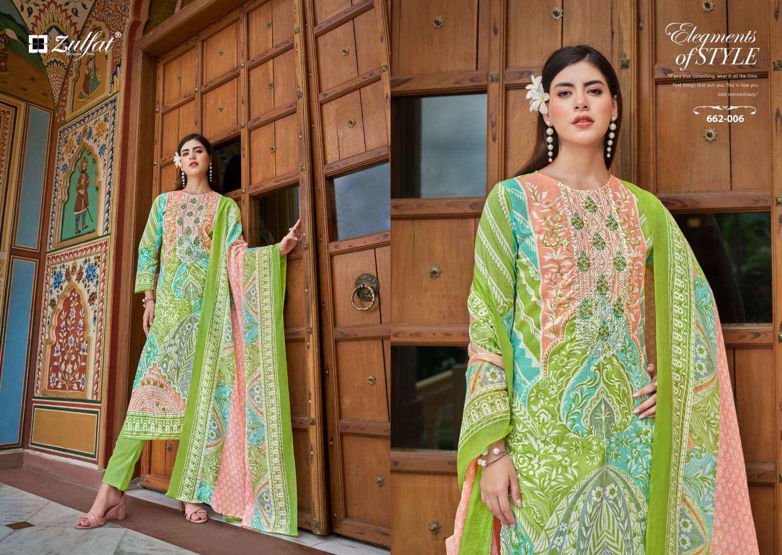 Zulfat Noor Vol 3 Cotton Dress Material Wholesale Surat Bazaar ( 8 pcs Catalogue )