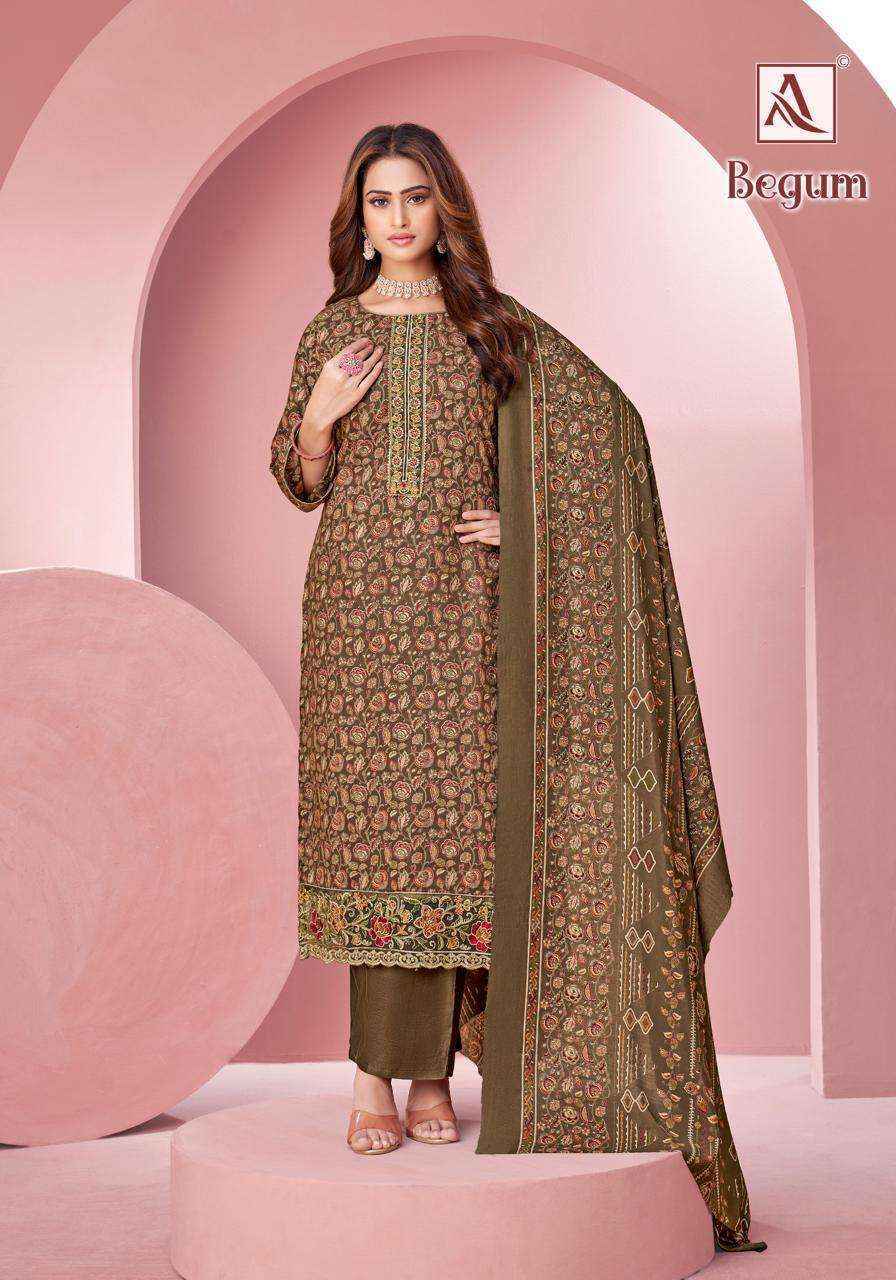 Alok Begum Viscose Rayon Salwar Kameez Wholesale Rate ( 6 Pcs Catalog )
