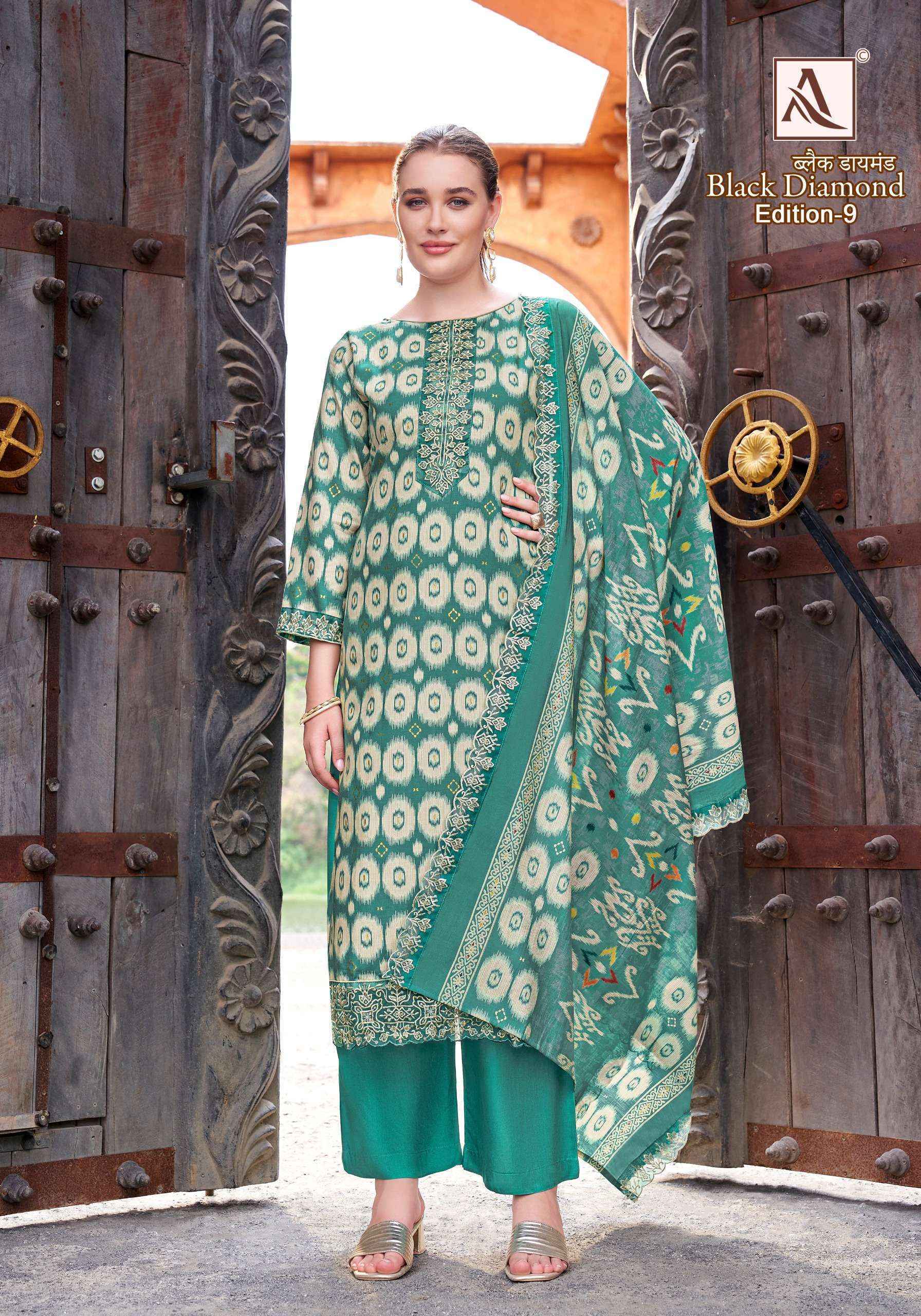 Alok Black Diamond Edition 9 Rayon Dress Material Wholesale Surat ( 6 pcs Catalogue