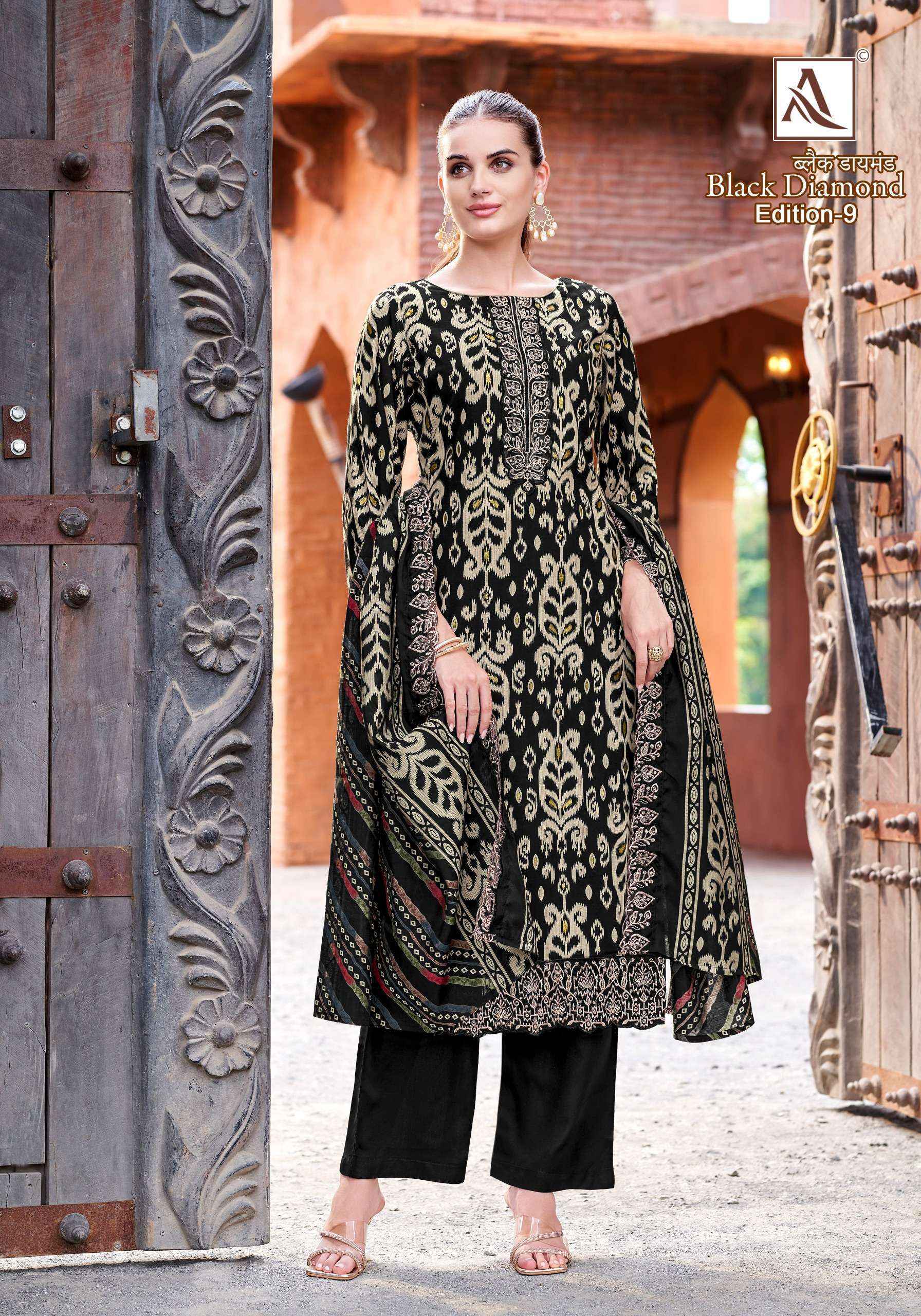 Alok Black Diamond Edition 9 Rayon Dress Material Wholesale Surat ( 6 pcs Catalogue