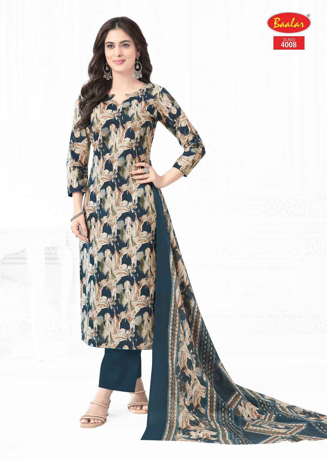 Baalar Pashmina Vol 4 Lawn Cotton Dress Material Surat Textile Wholesale (18 pcs Catalogue
