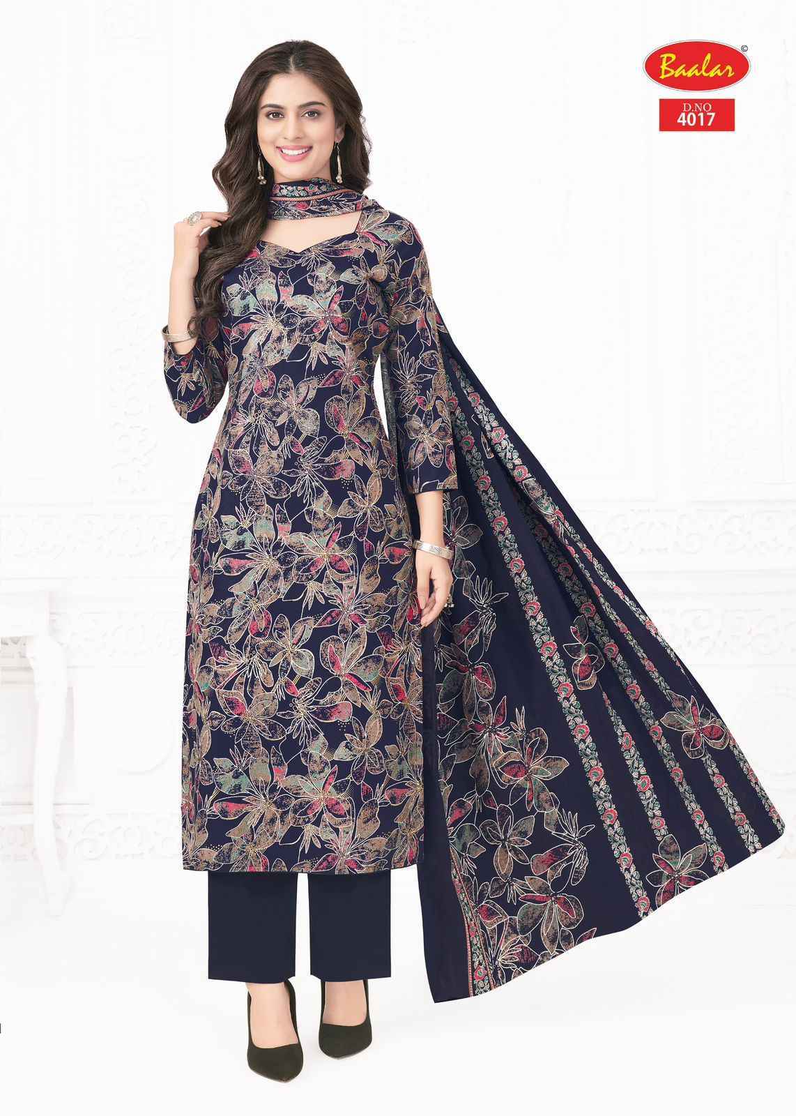 Baalar Pashmina Vol 4 Lawn Cotton Dress Material Surat Textile Wholesale (18 pcs Catalogue