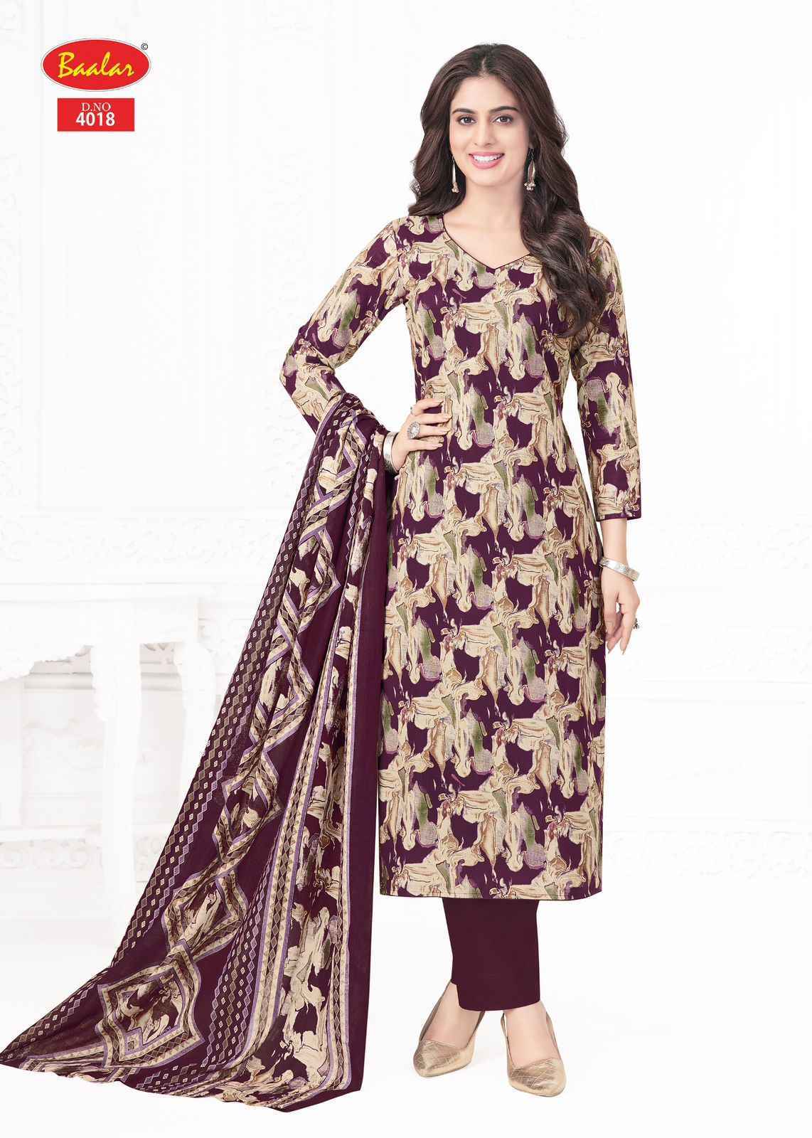 Baalar Pashmina Vol 4 Lawn Cotton Dress Material Surat Textile Wholesale (18 pcs Catalogue
