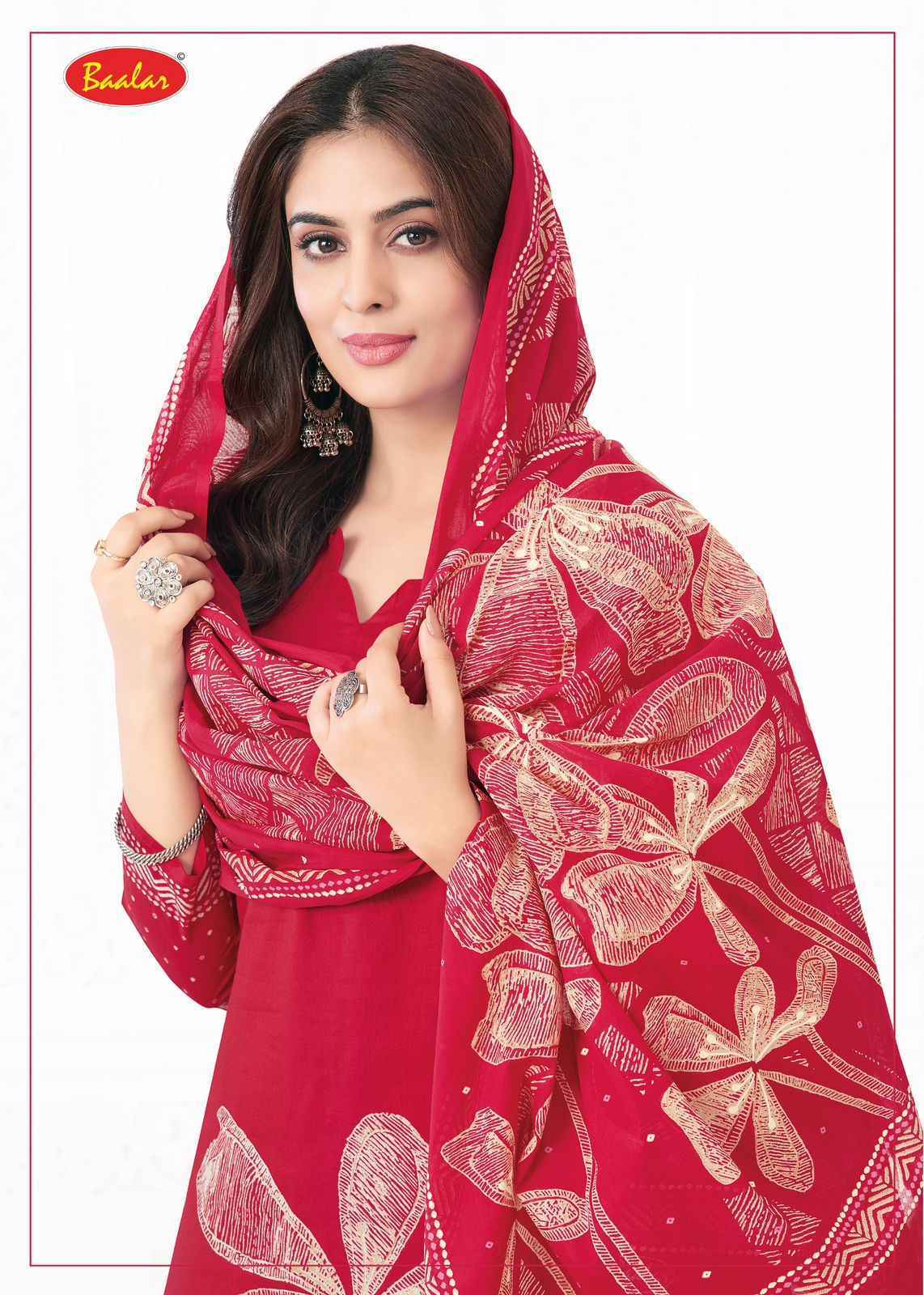 Baalar Pashmina Vol 4 Lawn Cotton Dress Material Surat Textile Wholesale (18 pcs Catalogue