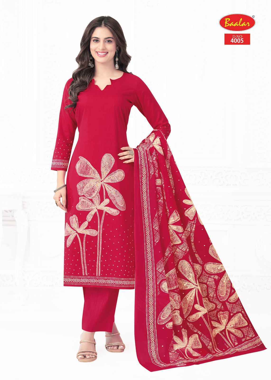 Baalar Pashmina Vol 4 Lawn Cotton Dress Material Surat Textile Wholesale (18 pcs Catalogue