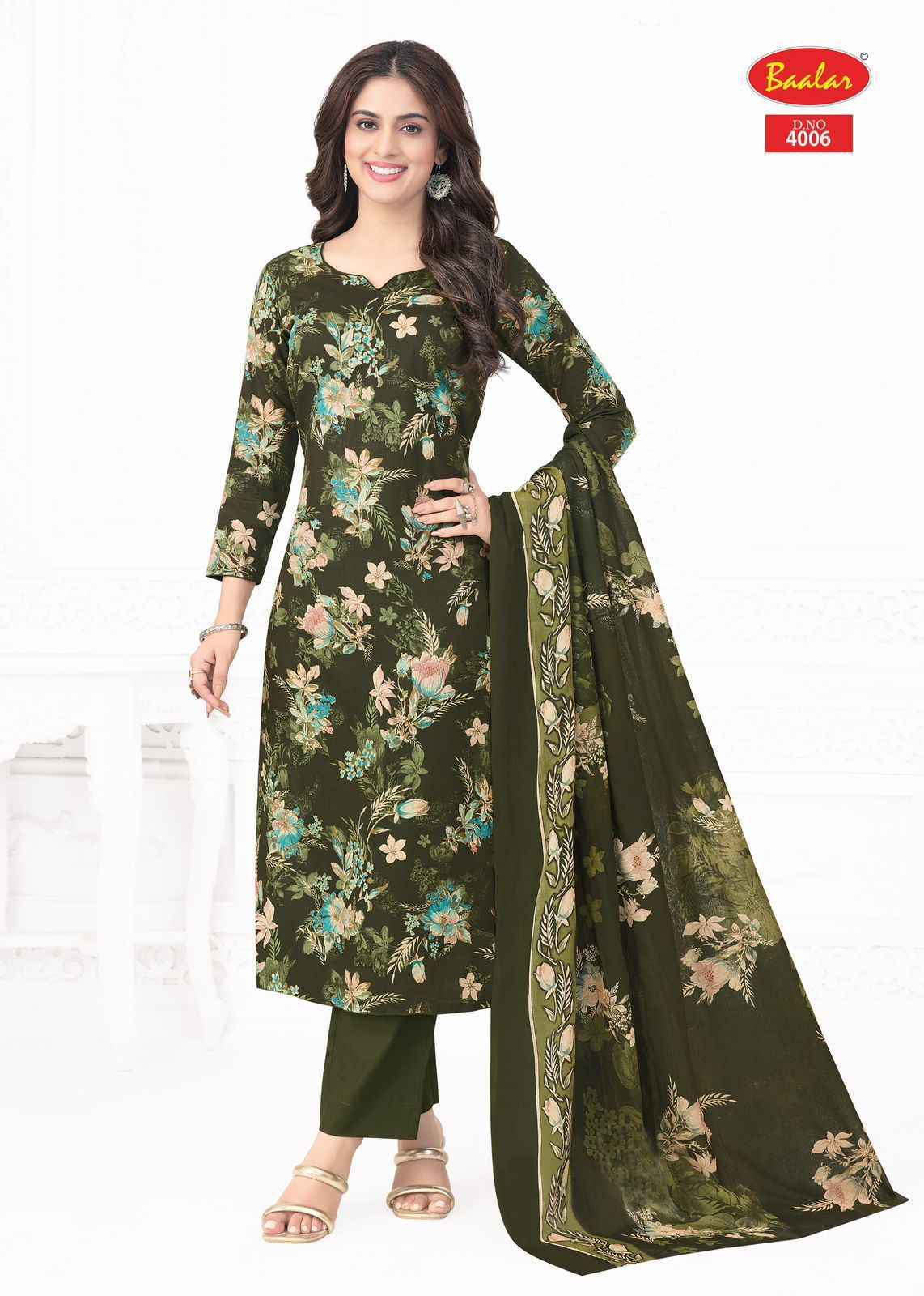 Baalar Pashmina Vol 4 Lawn Cotton Dress Material Surat Textile Wholesale (18 pcs Catalogue
