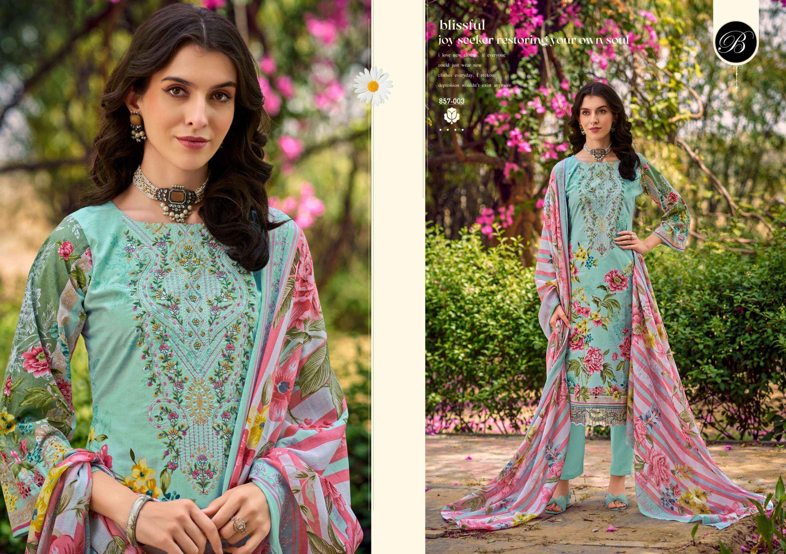 Belliza Designer Yasmin Cotton Dress Material Surat market ( 8 pcs Cataloge )