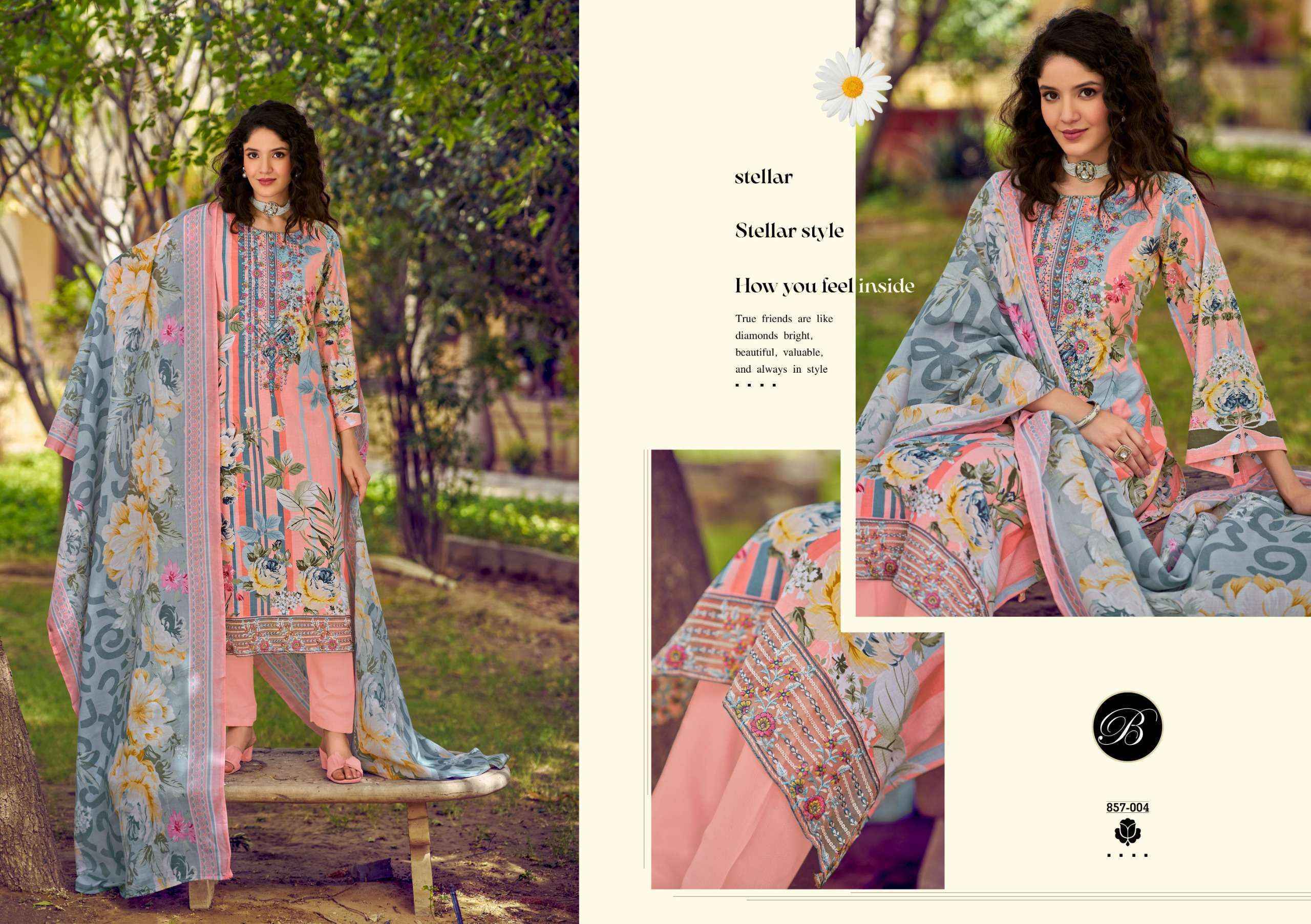 Belliza Designer Yasmin Cotton Dress Material Surat market ( 8 pcs Cataloge )
