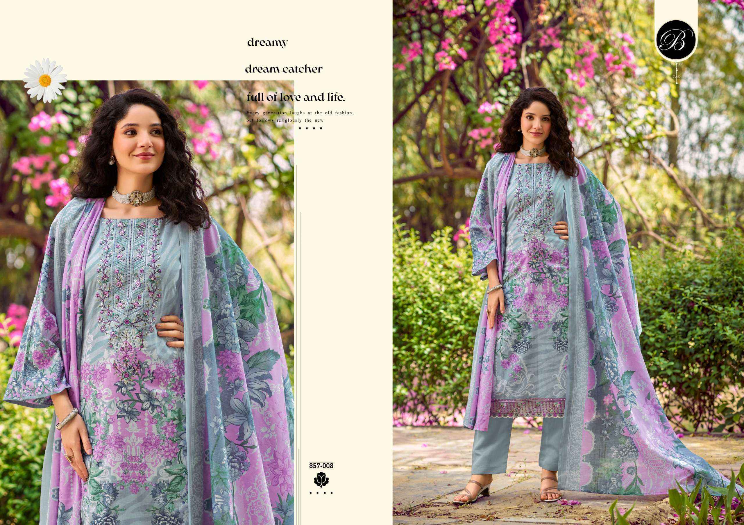 Belliza Designer Yasmin Cotton Dress Material Surat market ( 8 pcs Cataloge )