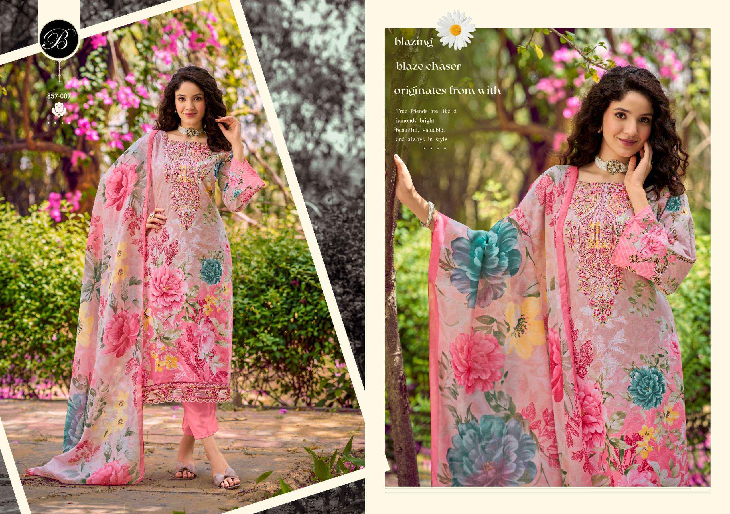 Belliza Designer Yasmin Cotton Dress Material Surat market ( 8 pcs Cataloge )