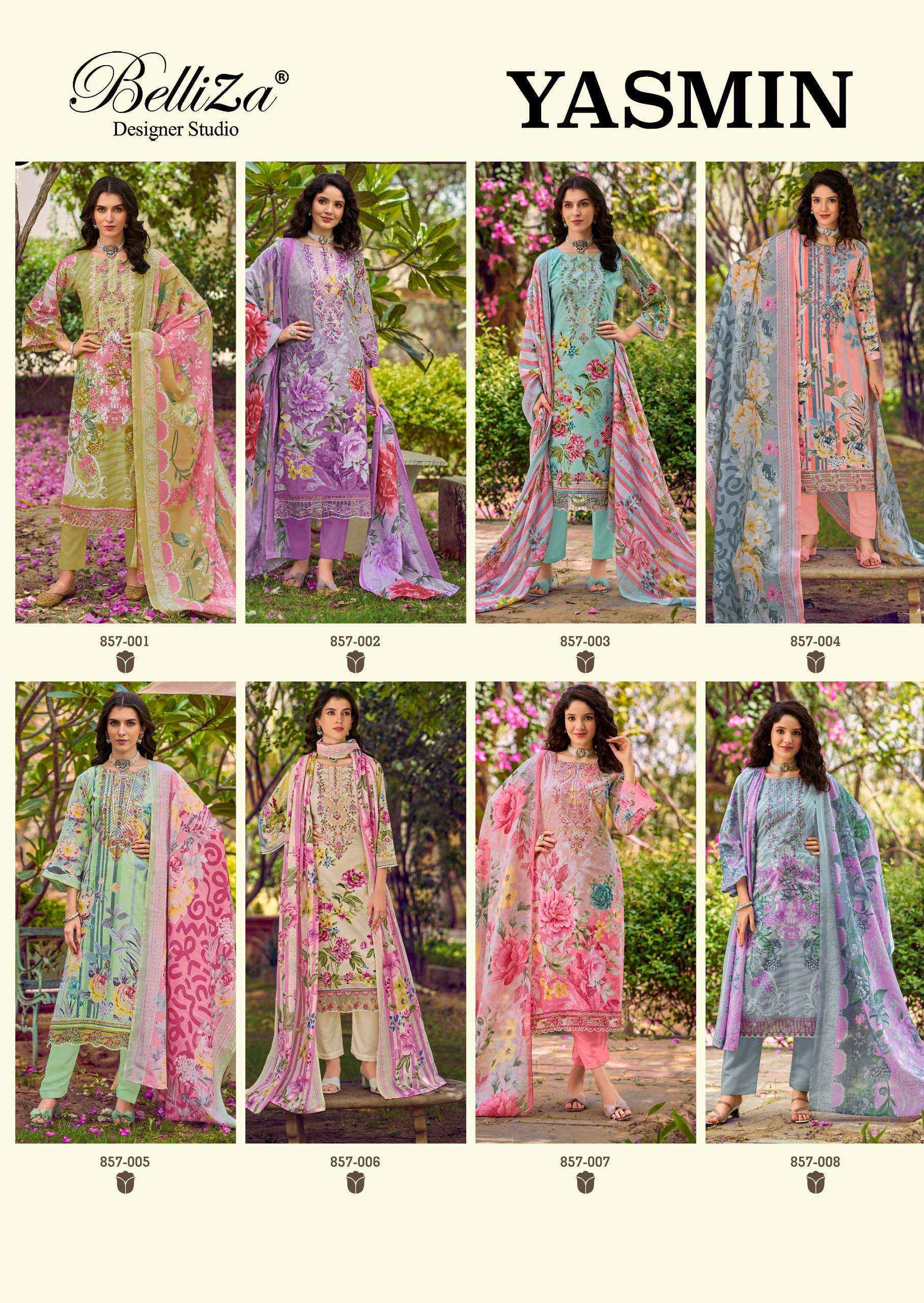 Belliza Designer Yasmin Cotton Dress Material Surat market ( 8 pcs Cataloge )