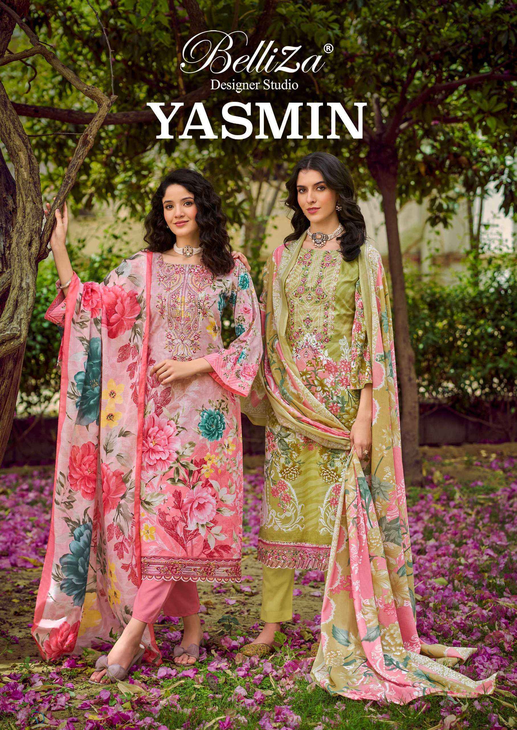 Belliza Designer Yasmin Cotton Dress Material Surat market ( 8 pcs Cataloge )