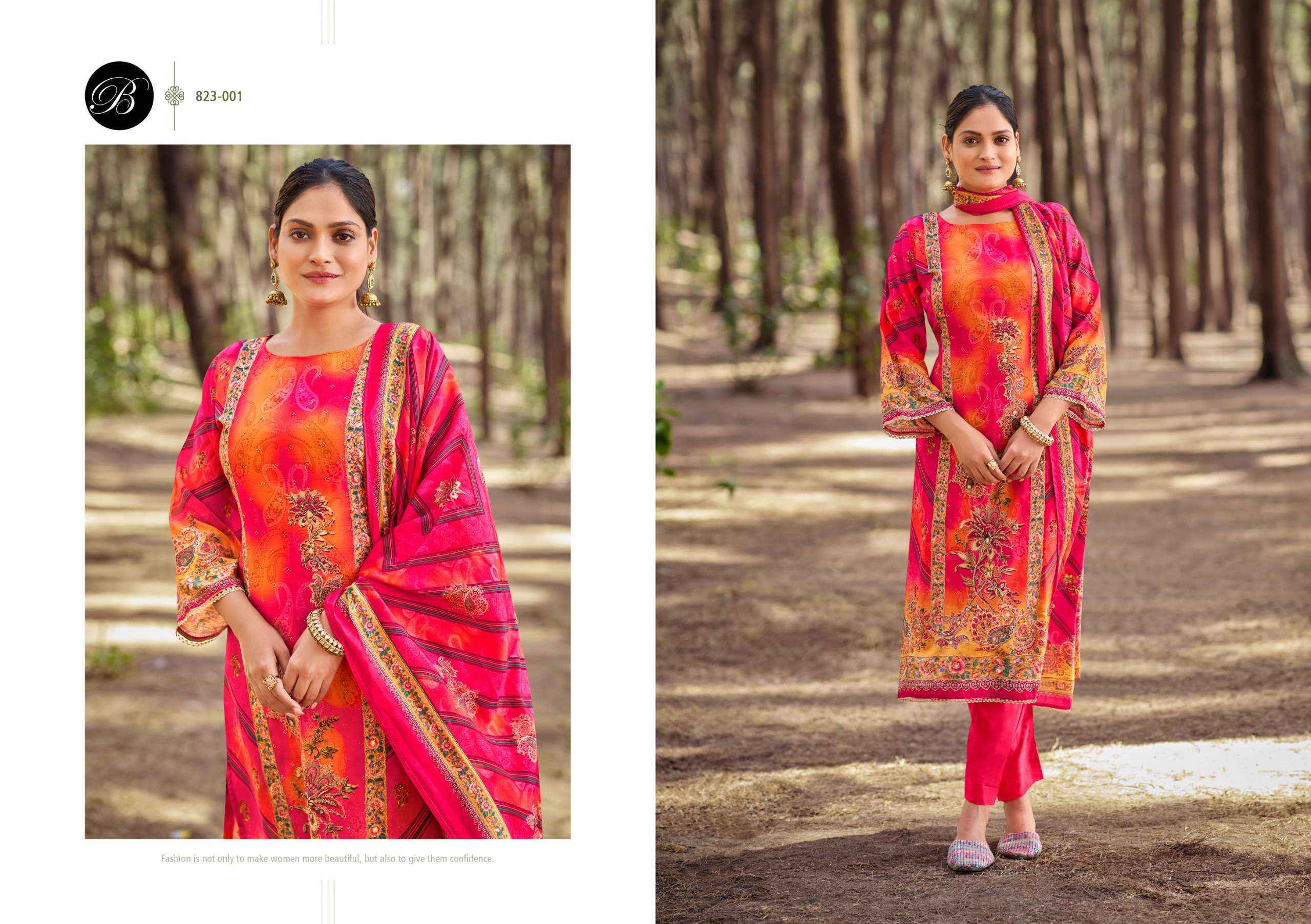 Belliza Shabnam Viscose Muslin Dress Material Wholesale Surat ( 3 pcs Catalogue