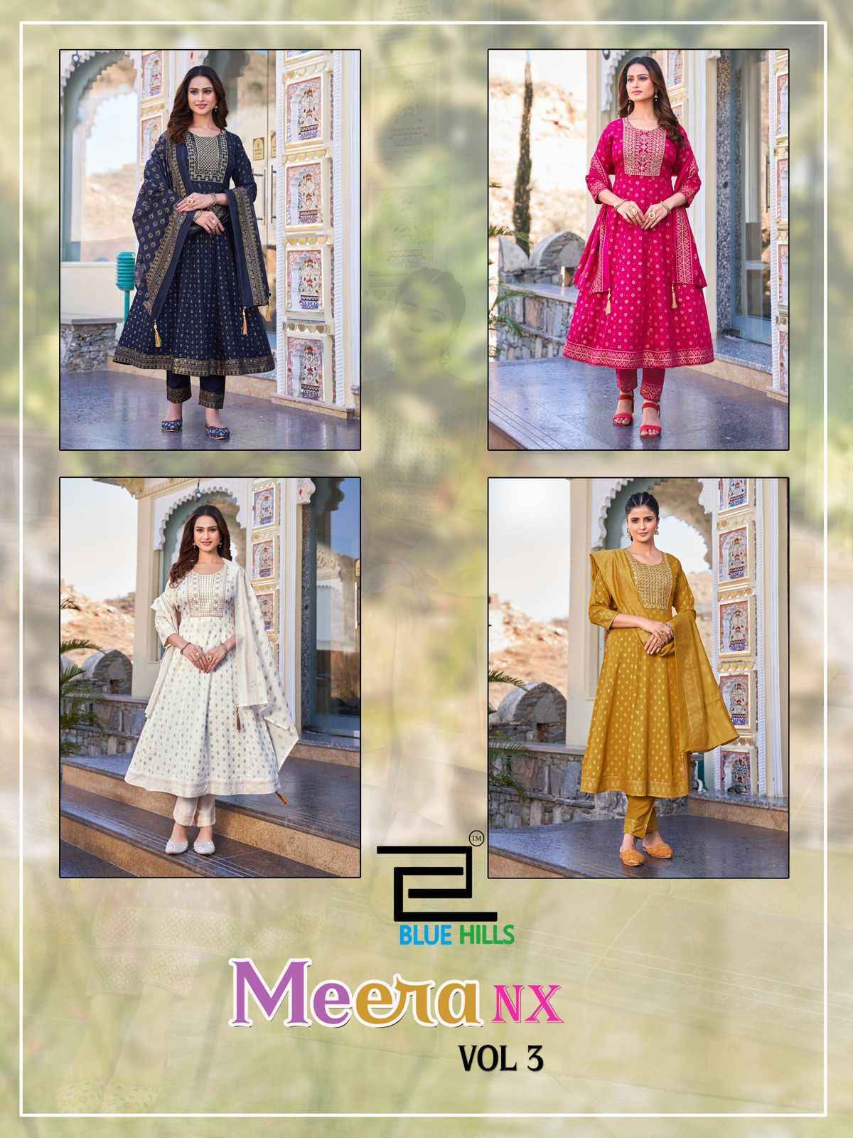 Blue Hills Meera Vol 3 Nx Rayon Kurti Combo Wholesale Kurti ( 4 pcs Catalogue