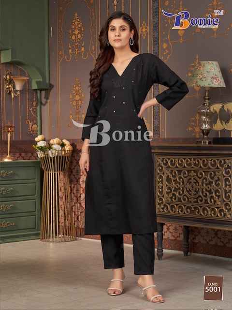 Bonie Naina Vol 5 Viscouse Kurti With Plazzo Wholesale Rate ( 5 Pcs Catalog )