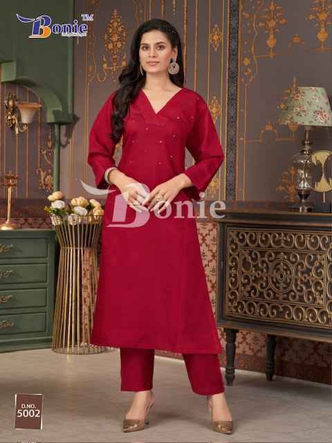 Bonie Naina Vol 5 Viscouse Kurti With Plazzo Wholesale Rate ( 5 Pcs Catalog )