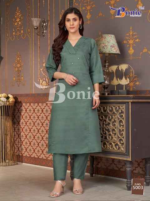 Bonie Naina Vol 5 Viscouse Kurti With Plazzo Wholesale Rate ( 5 Pcs Catalog )