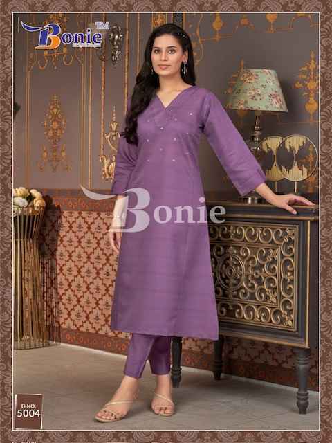 Bonie Naina Vol 5 Viscouse Kurti With Plazzo Wholesale Rate ( 5 Pcs Catalog )