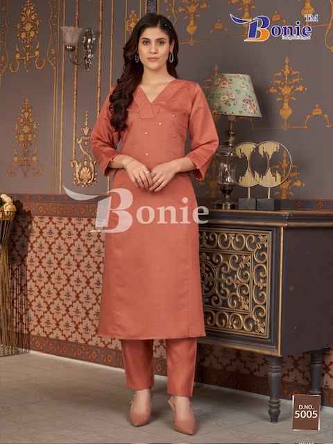 Bonie Naina Vol 5 Viscouse Kurti With Plazzo Wholesale Rate ( 5 Pcs Catalog )
