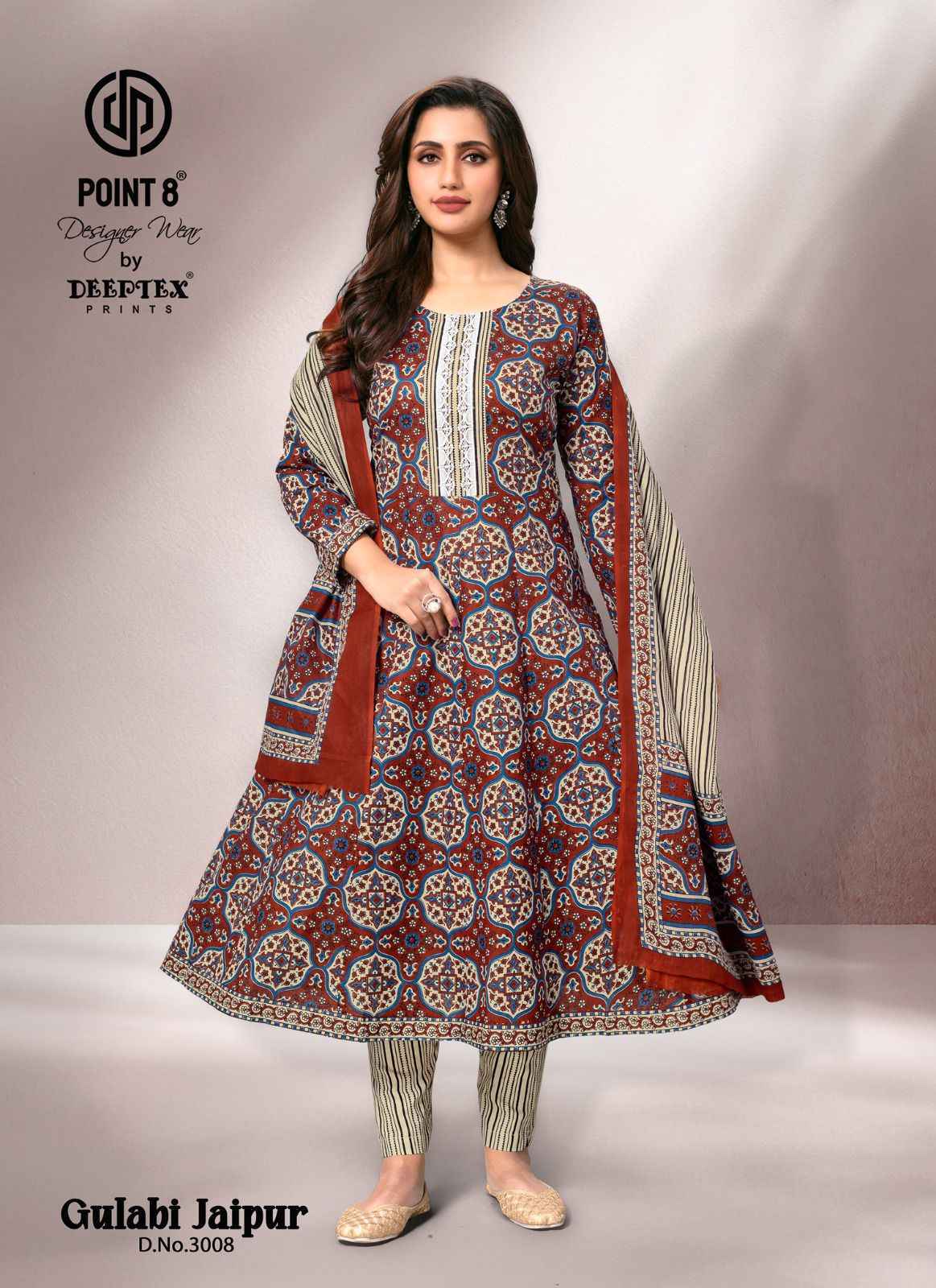 Deeptex Gulabi Jaipur Vol 3 Readymade Cotton Suits ( 8 pcs Catalogue