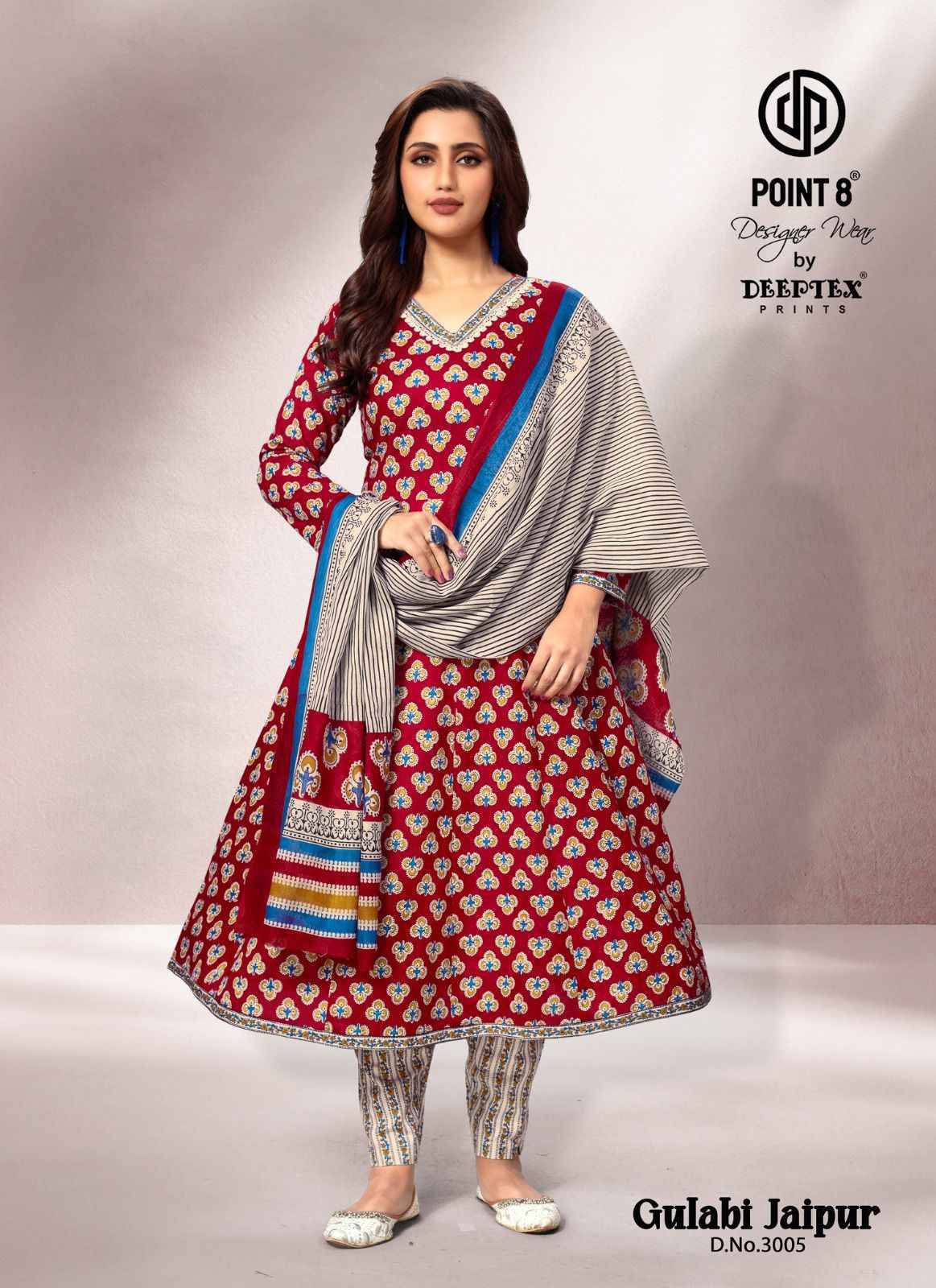 Deeptex Gulabi Jaipur Vol 3 Readymade Cotton Suits ( 8 pcs Catalogue