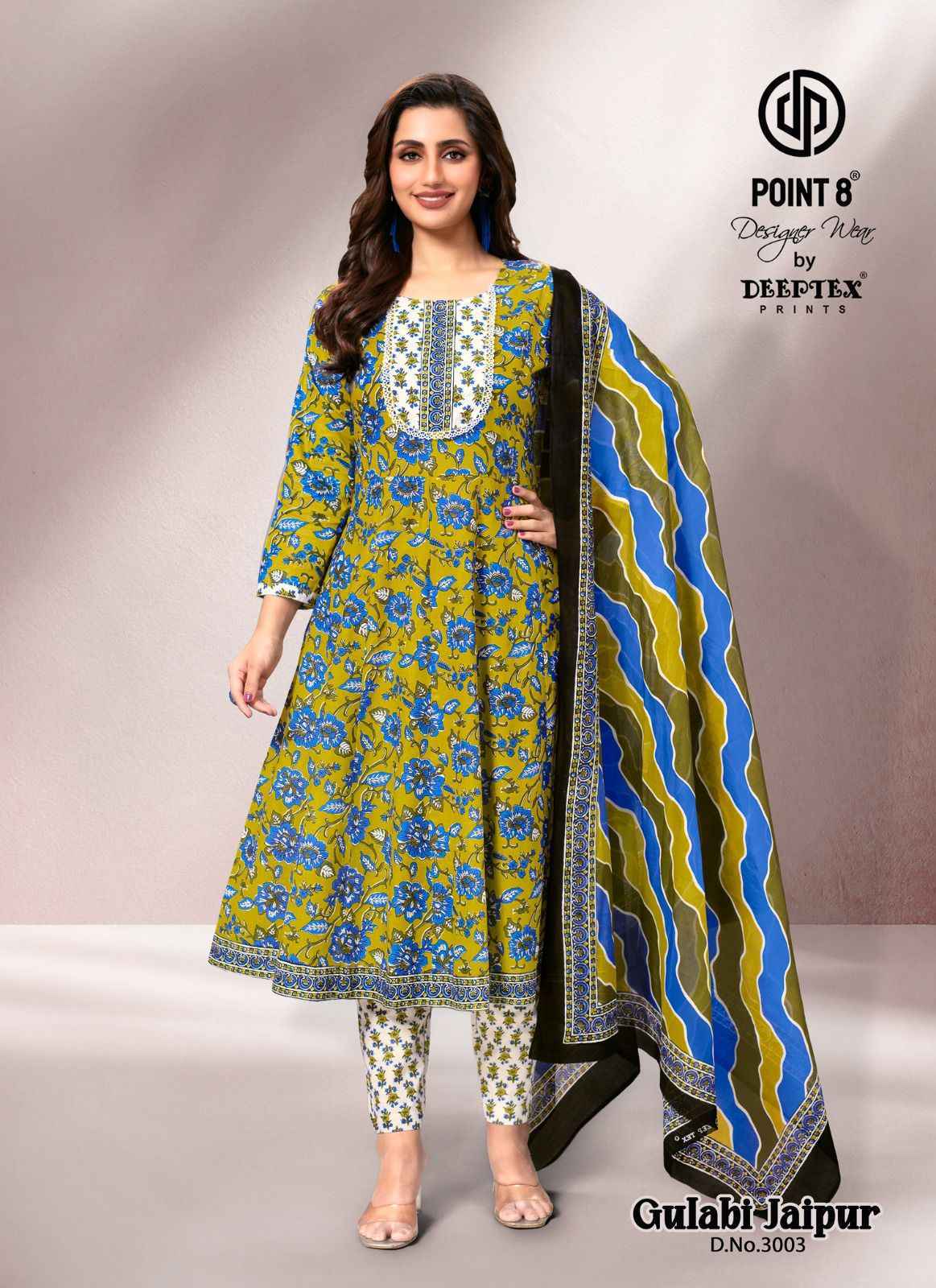 Deeptex Gulabi Jaipur Vol 3 Readymade Cotton Suits ( 8 pcs Catalogue