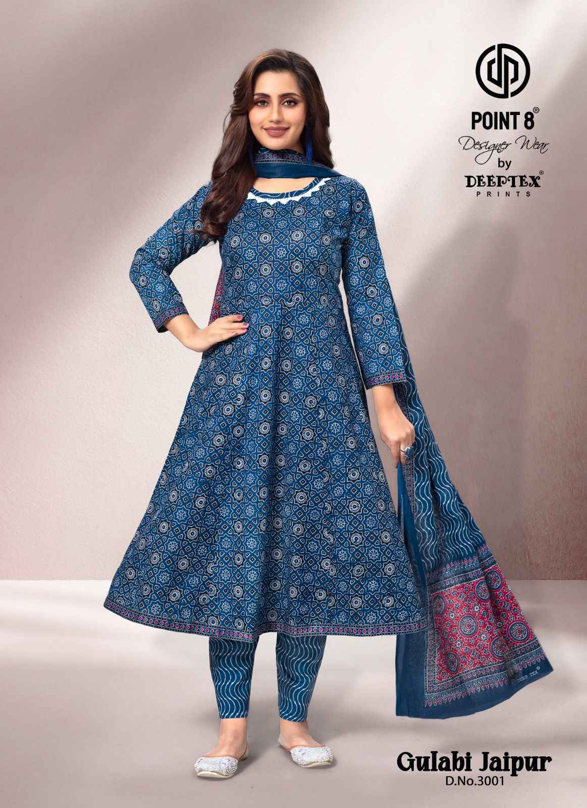 Deeptex Gulabi Jaipur Vol 3 Readymade Cotton Suits ( 8 pcs Catalogue