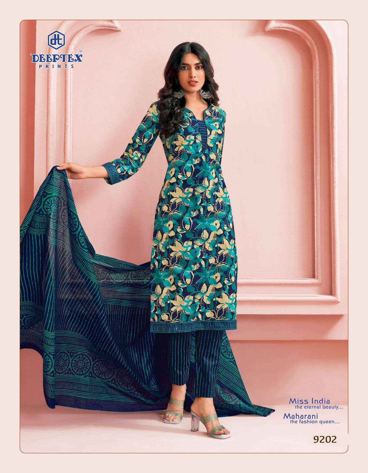 Deeptex Prints Miss India Vol 92 Wholesale Cotton Dress Material ( 16 pcs Catalogue )