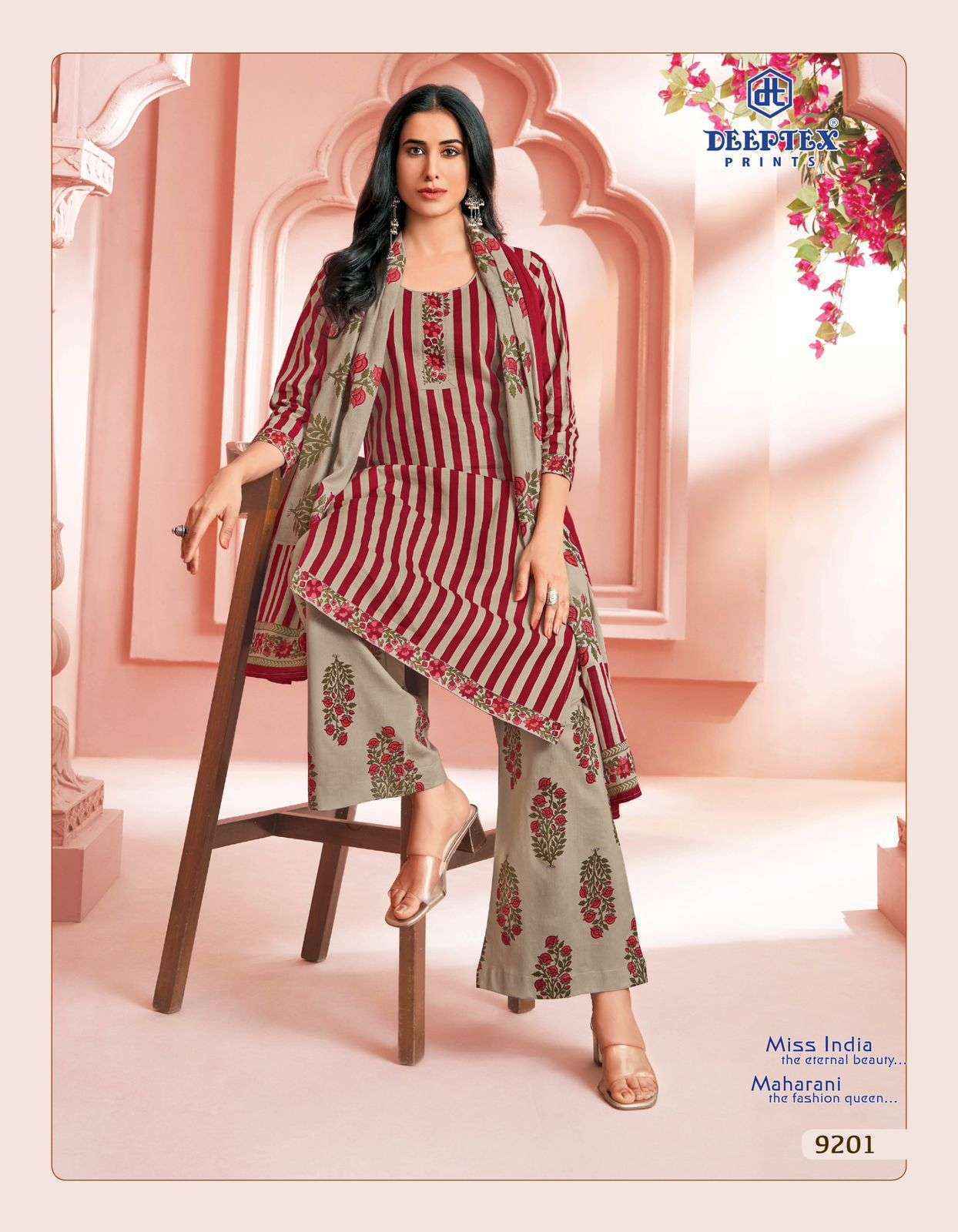 Deeptex Prints Miss India Vol 92 Wholesale Cotton Dress Material ( 16 pcs Catalogue )