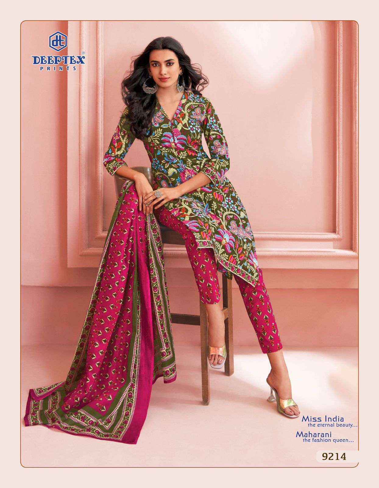 Deeptex Prints Miss India Vol 92 Wholesale Cotton Dress Material ( 16 pcs Catalogue )