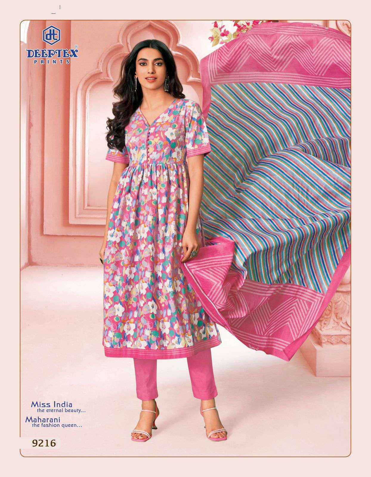 Deeptex Prints Miss India Vol 92 Wholesale Cotton Dress Material ( 16 pcs Catalogue )