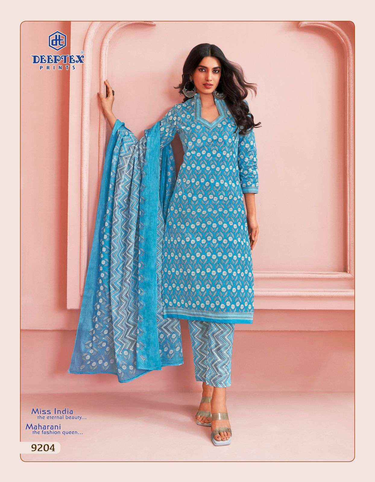 Deeptex Prints Miss India Vol 92 Wholesale Cotton Dress Material ( 16 pcs Catalogue )