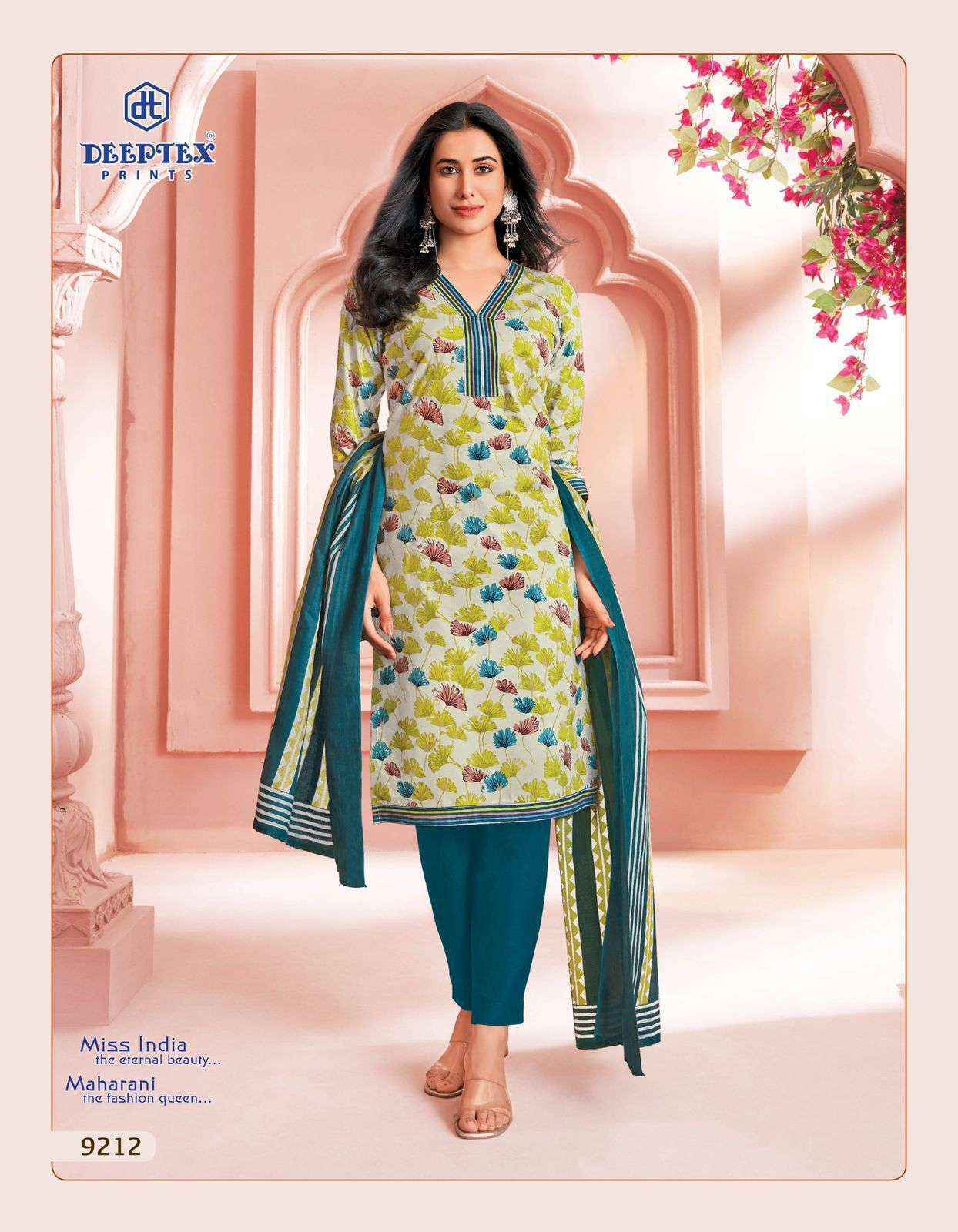 Deeptex Prints Miss India Vol 92 Wholesale Cotton Dress Material ( 16 pcs Catalogue )