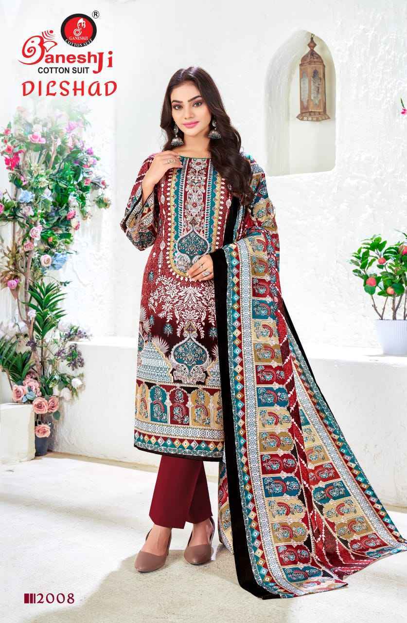 Ganesh Ji Dilshad Vol 2 Soft Cotton Salwar Kameez Wholesale Rate ( 8 Pcs Catalog )