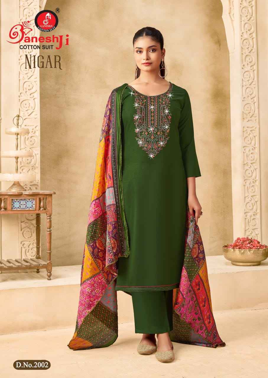 Ganesh Ji Nigar Vol 2 Rayon Salwar Kameez Wholesale Rate ( 8 Pcs Catalog )