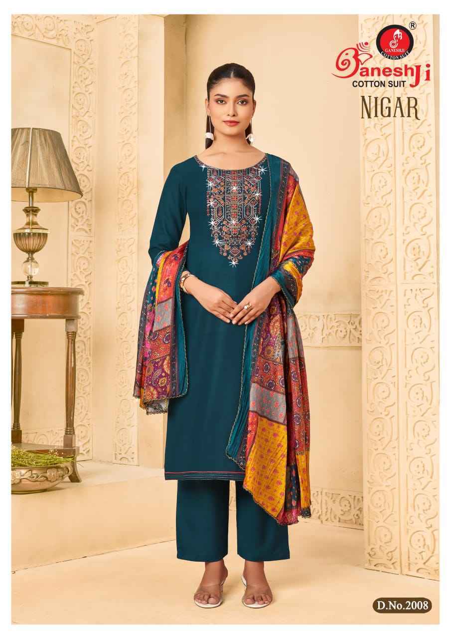 Ganesh Ji Nigar Vol 2 Rayon Salwar Kameez Wholesale Rate ( 8 Pcs Catalog )
