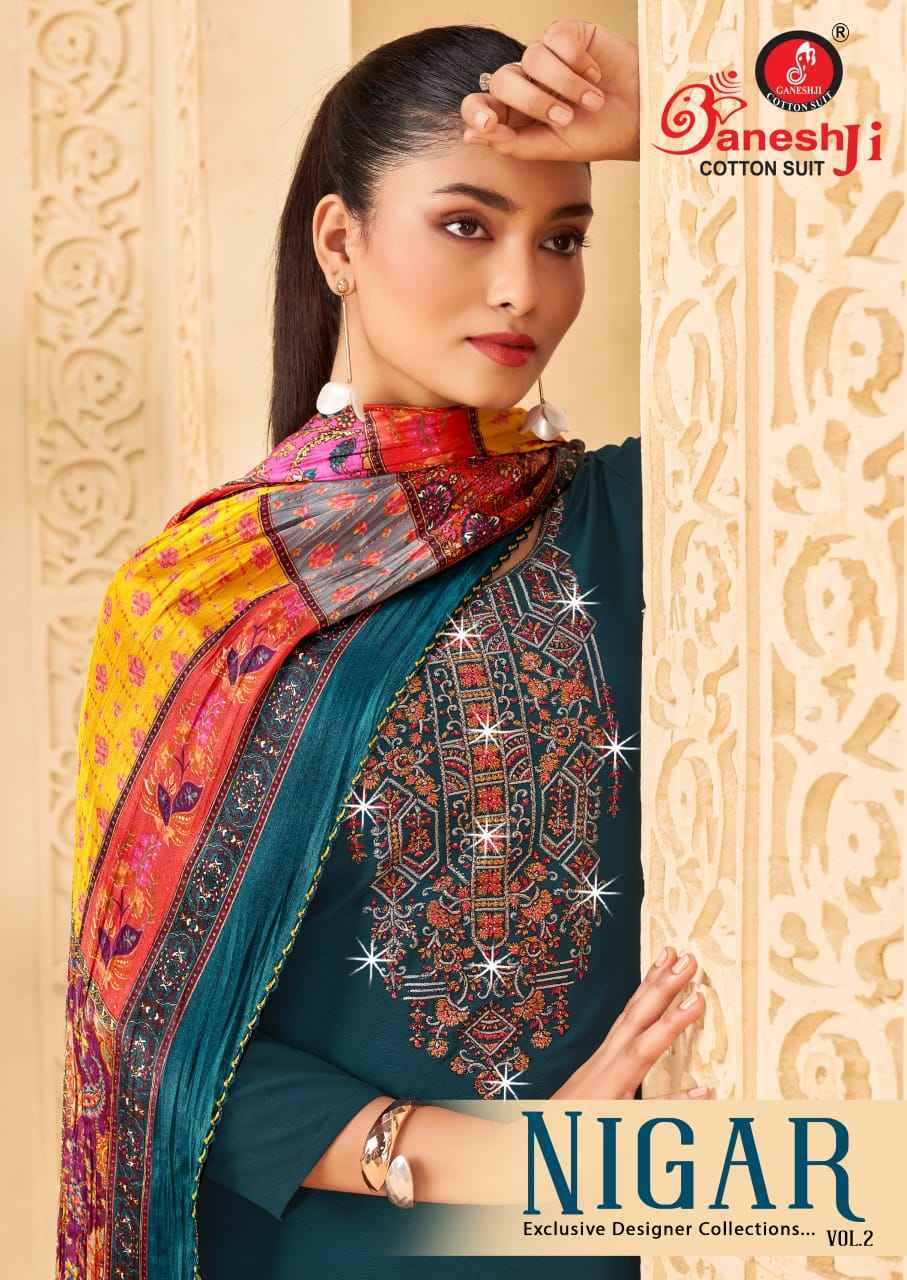 Ganesh Ji Nigar Vol 2 Rayon Salwar Kameez Wholesale Rate ( 8 Pcs Catalog )