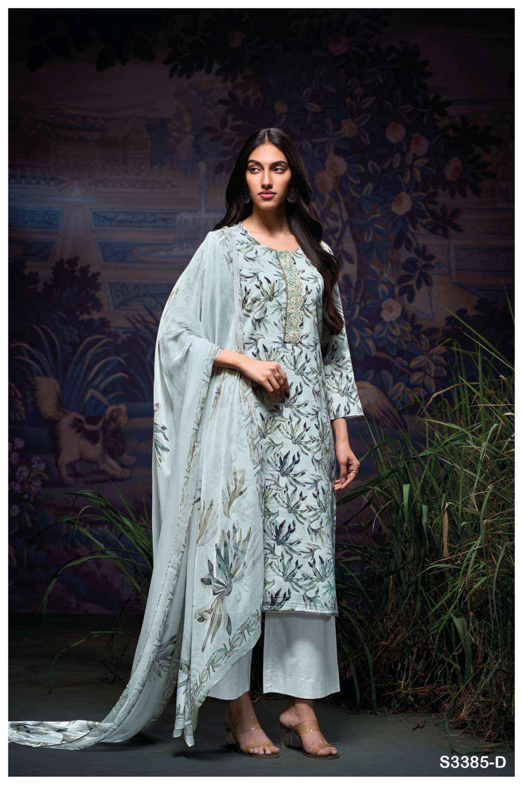 Ganga Ireland 3385 Wholesale Cotton Linen Dress Material