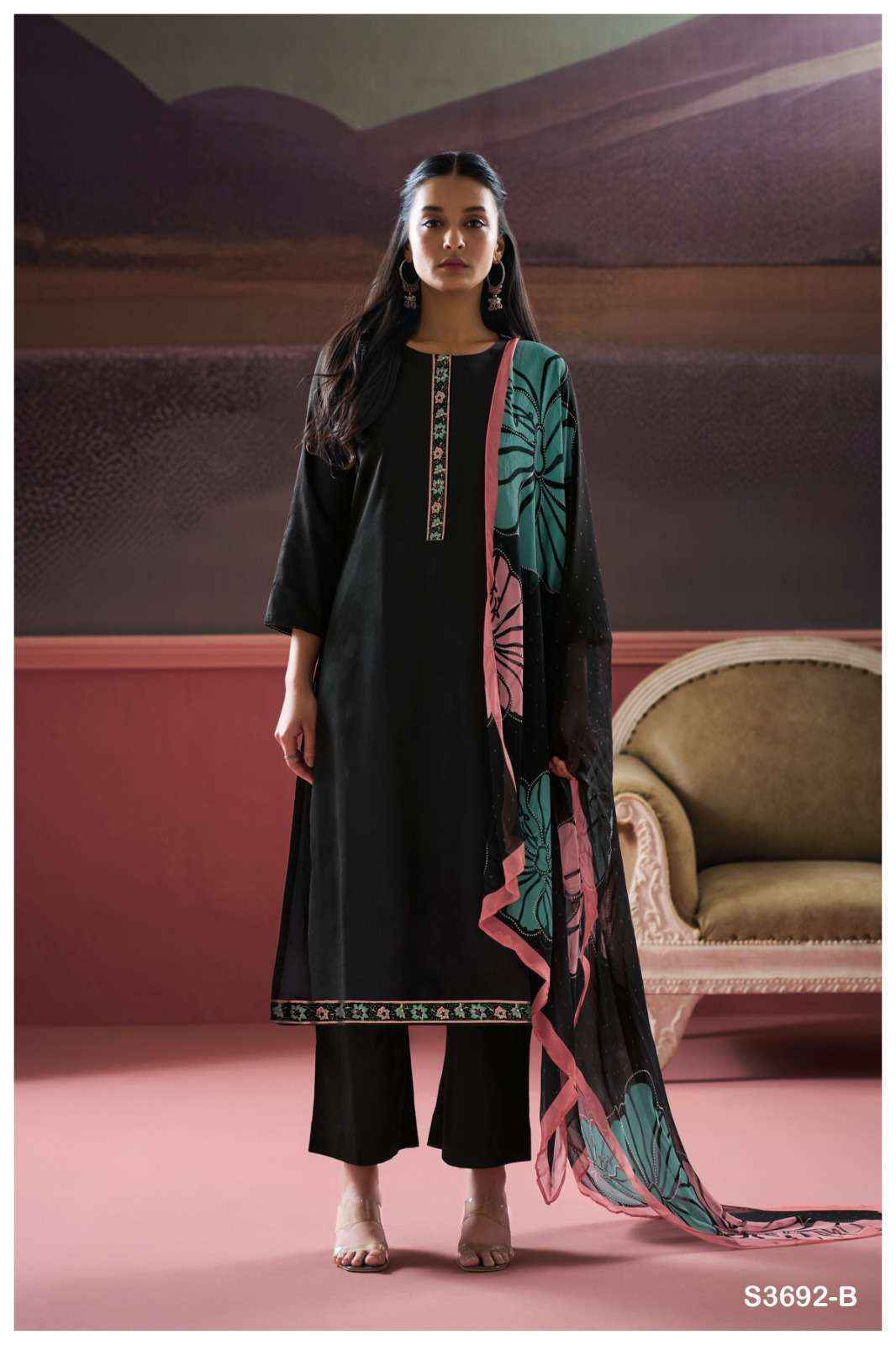 Ganga Kalash 3692 Cotton Silk Salwar Kameez Wholesale Rate ( 4 Pcs Catalog )