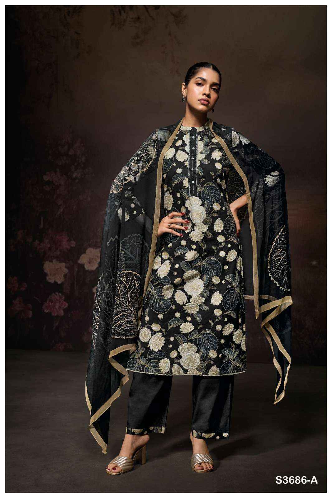 Ganga Yugriti 3686 Wholesale Cotton Dress Material ( 4 pcs Catalogue