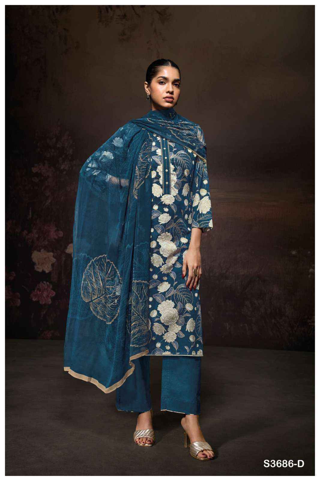 Ganga Yugriti 3686 Wholesale Cotton Dress Material ( 4 pcs Catalogue