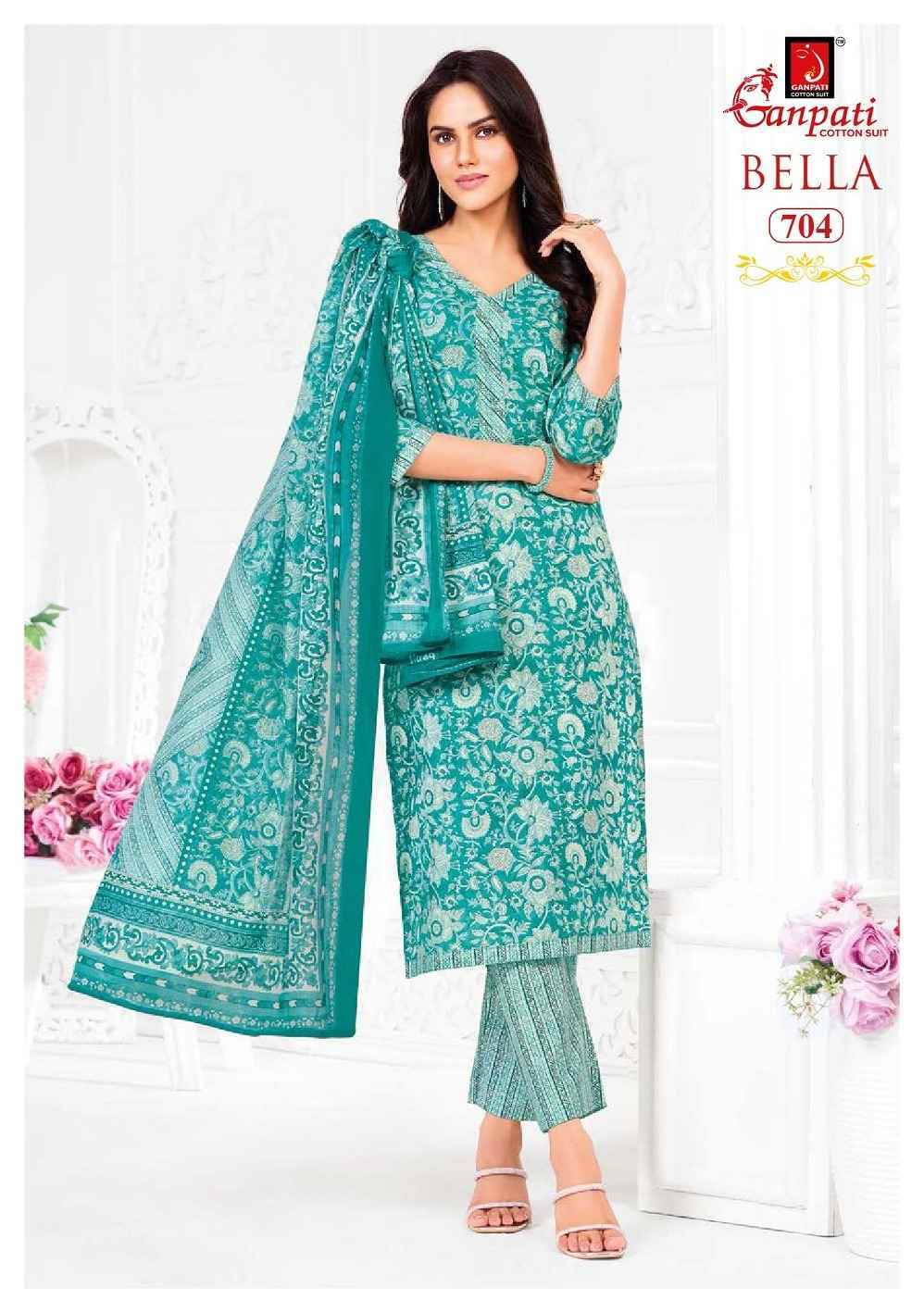 Ganpati Bella Patiyala Vol 7 Cotton Kurti Set Wholesale Rate ( 15 Pcs Catalog )