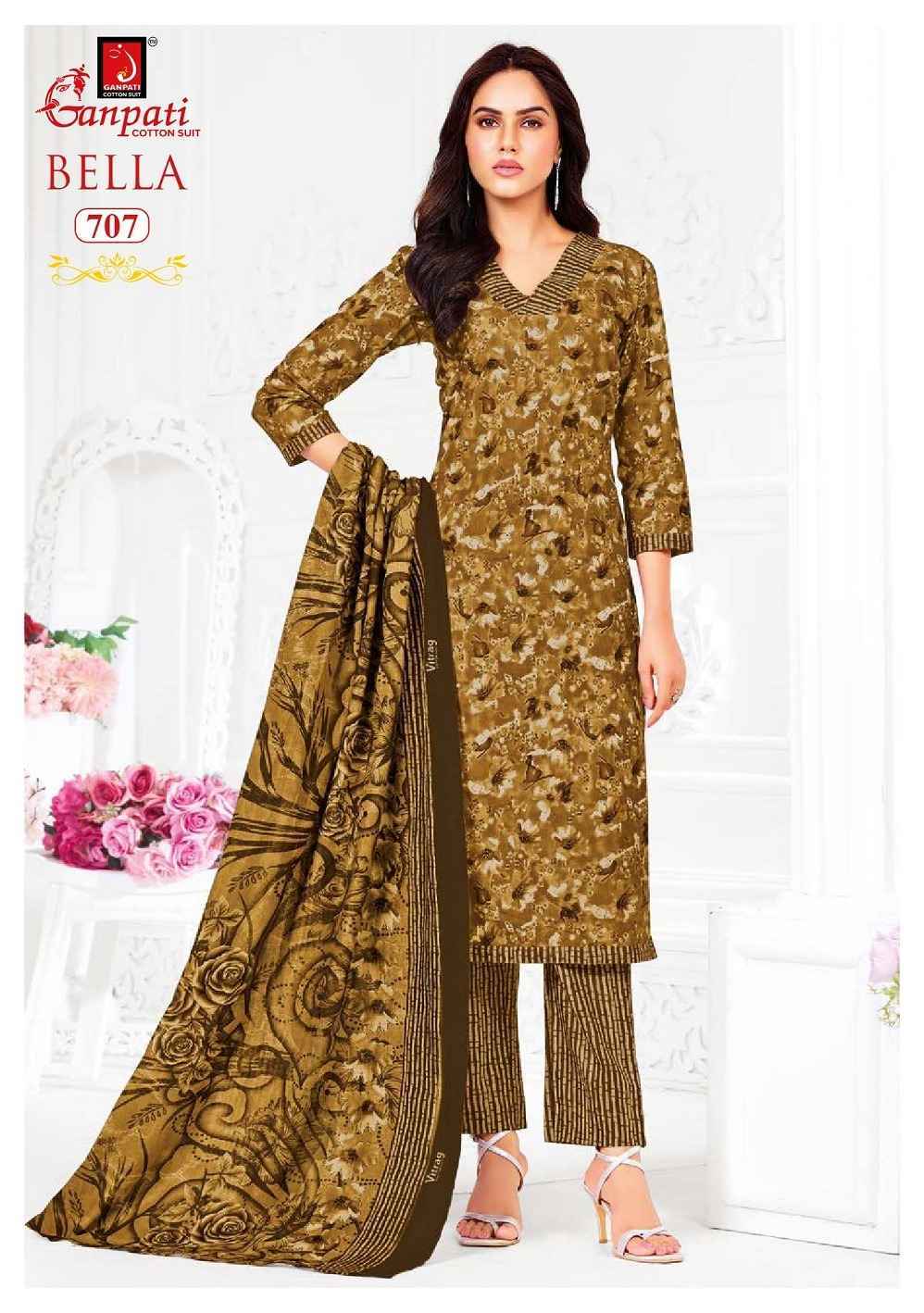 Ganpati Bella Patiyala Vol 7 Cotton Kurti Set Wholesale Rate ( 15 Pcs Catalog )