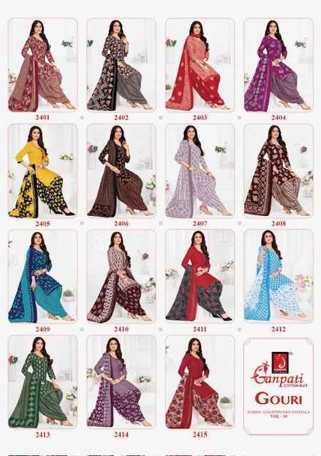 Ganpati Gouri Vol 10 Wholesale Cotton Dress Material ( 15 pcs Catalogue