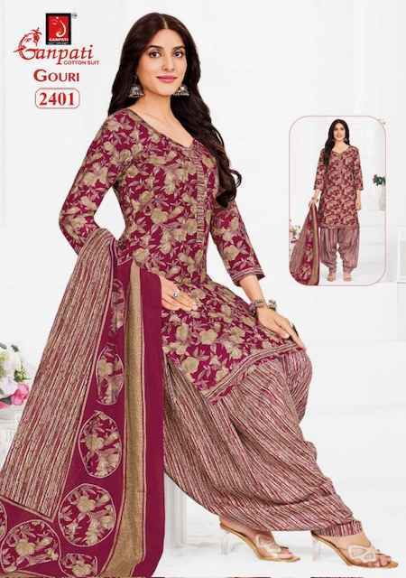 Ganpati Gouri Vol 10 Wholesale Cotton Dress Material ( 15 pcs Catalogue