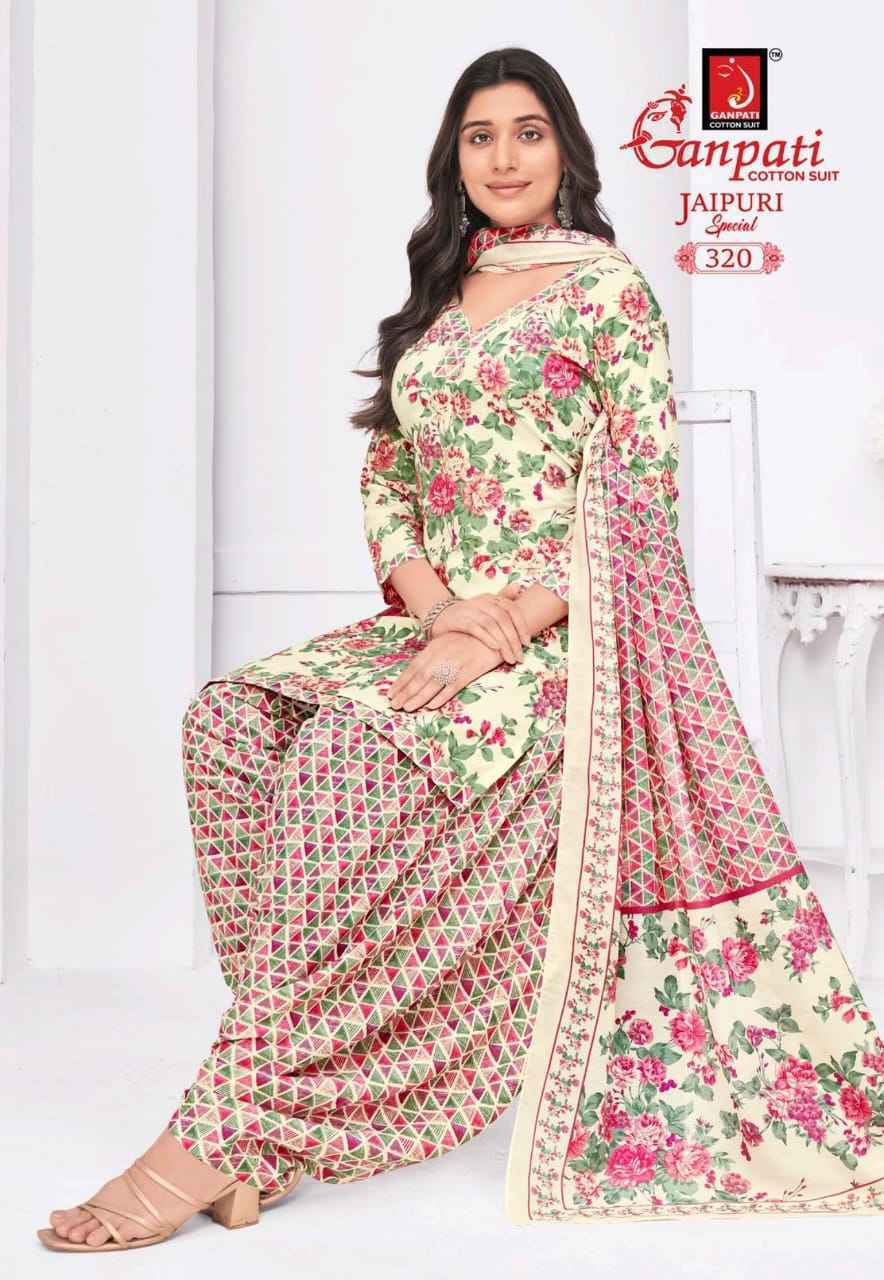 Ganpati Jaipuri Special Patiyala Vol 15 Cotton Patiyala Salwar Suit (15 pcs Catalogue )