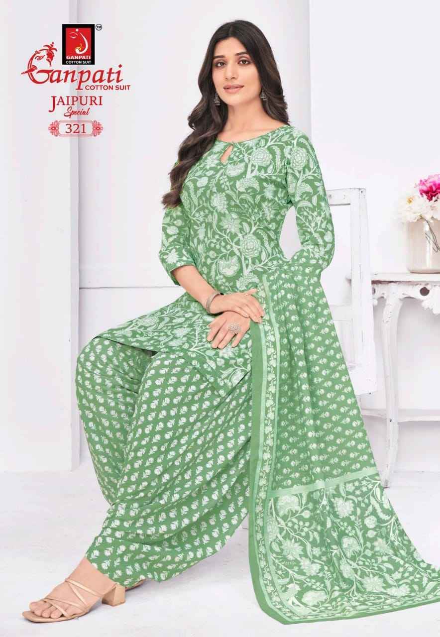 Ganpati Jaipuri Special Patiyala Vol 15 Cotton Patiyala Salwar Suit (15 pcs Catalogue )
