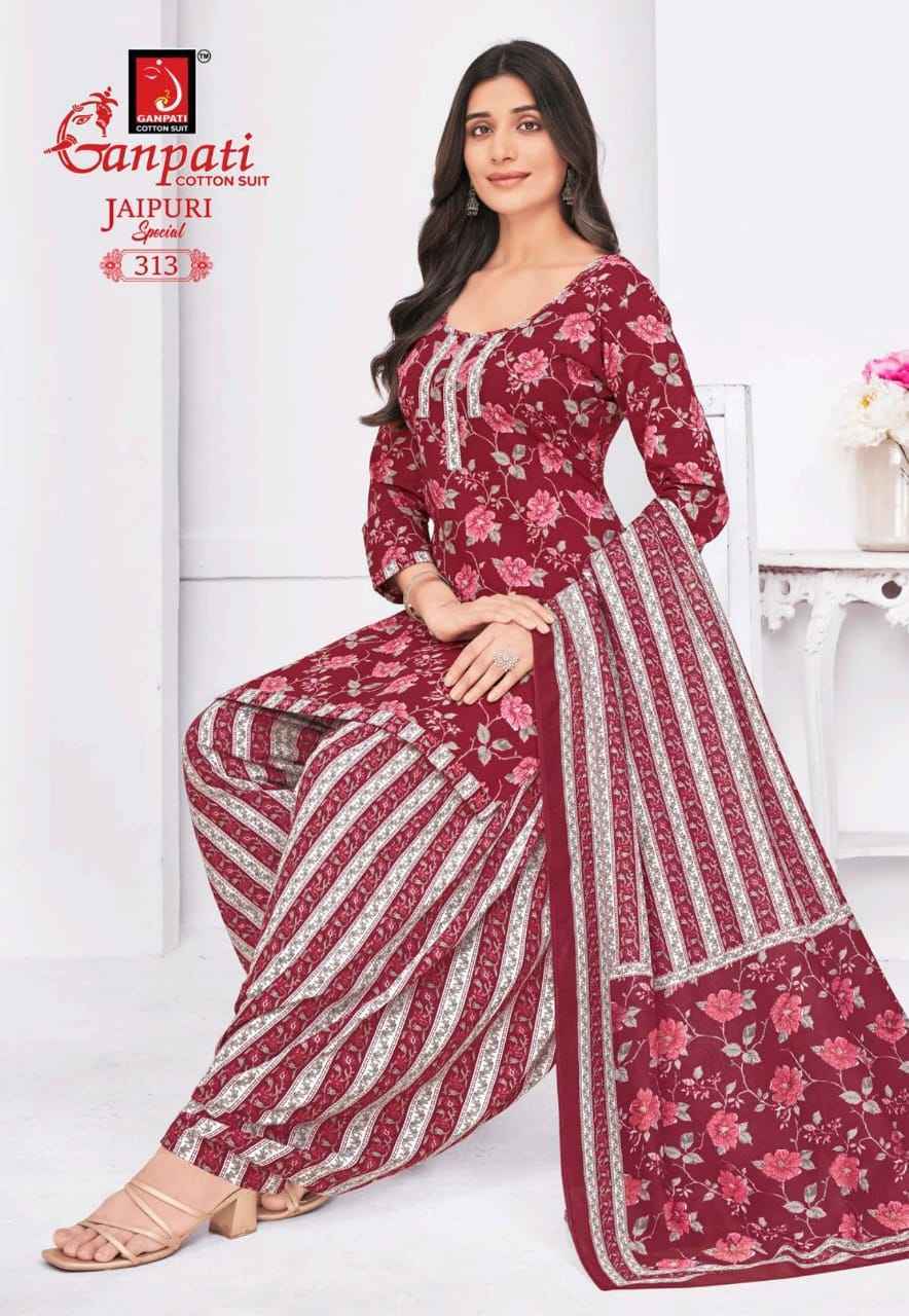 Ganpati Jaipuri Special Patiyala Vol 15 Cotton Patiyala Salwar Suit (15 pcs Catalogue )