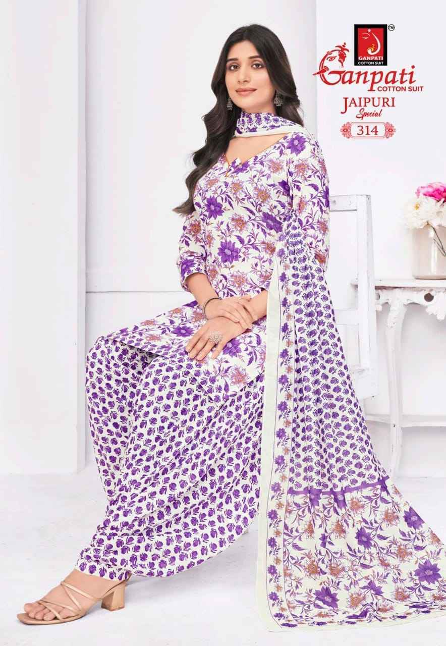 Ganpati Jaipuri Special Patiyala Vol 15 Cotton Patiyala Salwar Suit (15 pcs Catalogue )