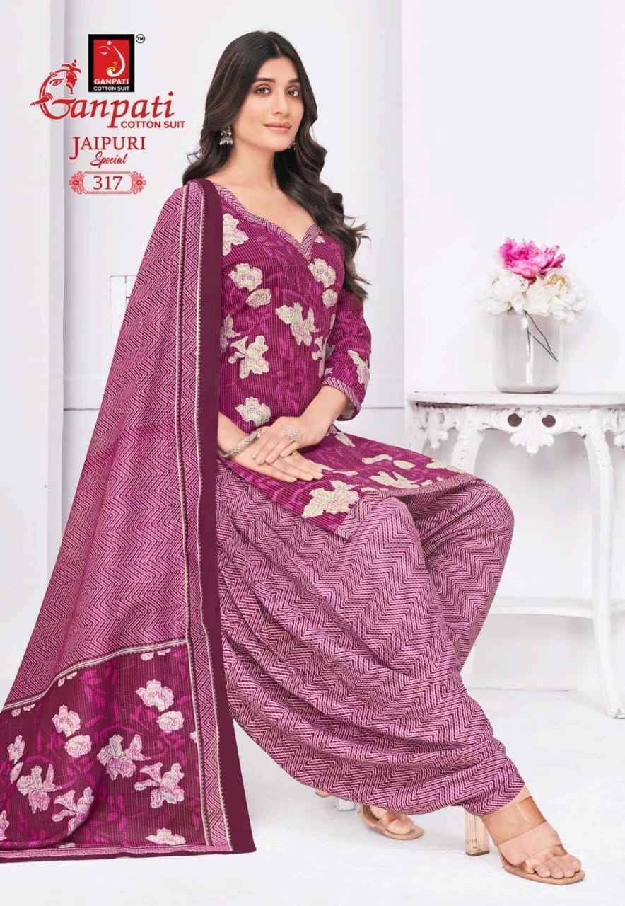 Ganpati Jaipuri Special Patiyala Vol 15 Cotton Patiyala Salwar Suit (15 pcs Catalogue )
